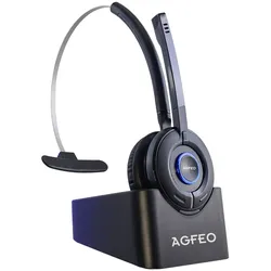 AGFEO 6101543 Kopfhörer & Headset Kabellos Kopfband Büro/Callcenter Schwarz