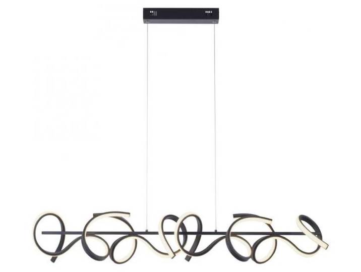 LED Hängeleuchte, schwarz, Dimmer, geschwungen, L 99 cm