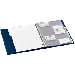 Eichner, Mappe, Visitenkarten-Ringbuch Blue, für 400 Visitenkarten, 4 Ring-Mechanik (A4, 1x)