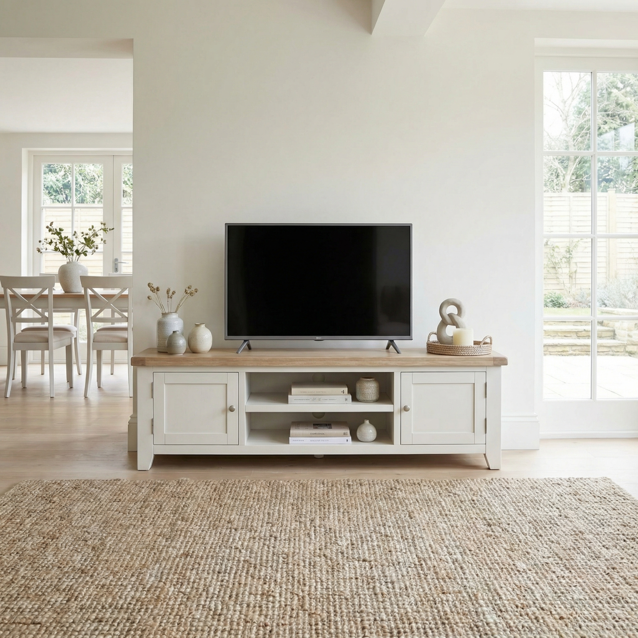 Burford Large 180cm TV Unit in Warm White