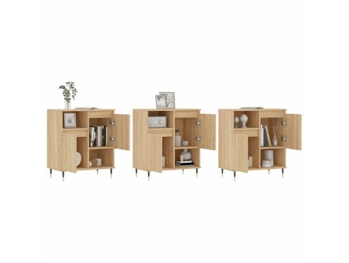 {January Sale}Lot de 3 Buffets de salon bahut vaisselier Chêne sonoma - Bois d'ingénierie 8_9742017