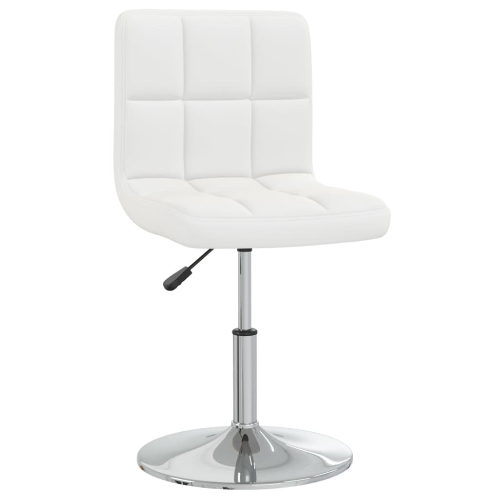 vidaXL Barkruk, wit kunstleer met metalen frame