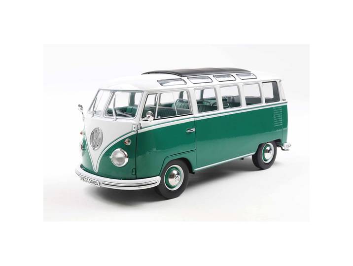 1:18 VOLKSWAGEN T1 SAMBA GREEN / WHITE 1962