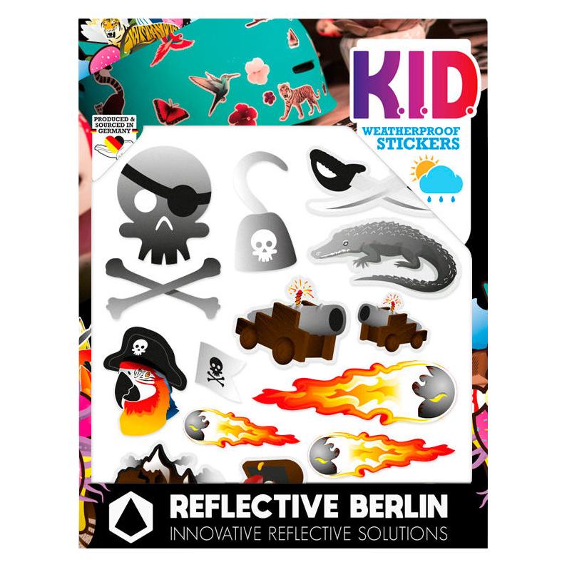 Reflective Berlin K.I.D. Reflexaufkleber Pirates Einheitsgrösse (RB1923)