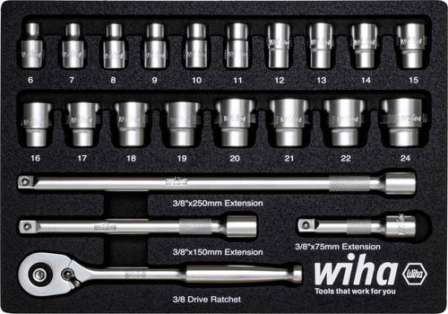 Wiha 44708 Gelenk-Steckschlüsseleinsatz-Set 280mm