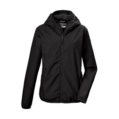 Funktionsjacke KILLTEC "KOS 485 WMN JCKT", Damen, Gr. 36, schwarz, Obermaterial: 100% Polyester.Futter: 100% Polyester, Jacken Funktionsjacke, Leichte, wasserdichte Damenjacke, atmungsaktiv, packbar