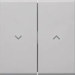 Hager GW2AB7035 Wippe 2-fach für Jalousieschalter, für Rahmenblende 55, hfr, lichtgrau
