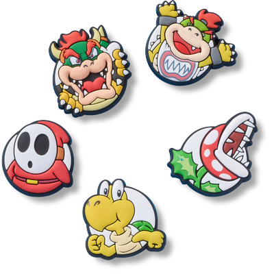 Schuhanstecker CROCS "Jibbitz™ Super Mario Secondary", Damen, bunt (multi), PVC, Schuhzubehör Schuhanstecker, Charm, Anstecker für Crocs Schuhe