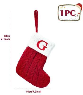 Uplift Treasures Personalized Christmas Knit Stocking With Snowflake Design g