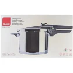 Ibili Schnellkochtopf Exklusiv 22 x 16.5 cm Ideal für schnelles und effizientes Kochen, Pfanne + Kochtopf, Schwarz, Grün