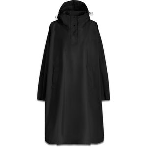 Reisenthel Regenponcho Mini Maxi Raincoat, Länge 107 cm, wiederverwendbar, mit Kapuze & Kordelzug, black, wasserdicht