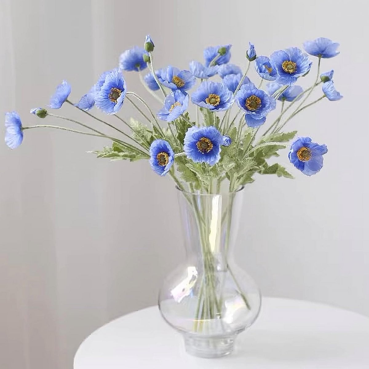 Zijden klaprozen bloemen voor huisdecoratie - 6 stengels