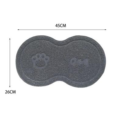 Non Slip Waterproof Pet Food Placement & Litter Mat gray