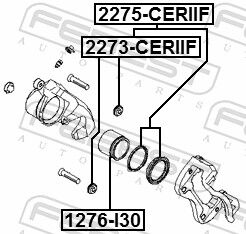 Febest Kolben, Bremssattel 1276-I30 Vorderachse Für Hyundai Changan Great Wall