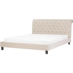 POLSTERBETT mit Lattenrost 180x200 cm Beige Reims