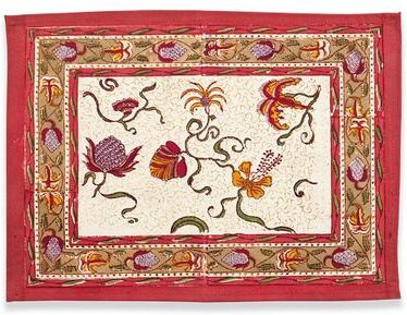 "Couleur Nature Fleurs des Indes Placemat (Set of 6) - 15""x 18"""