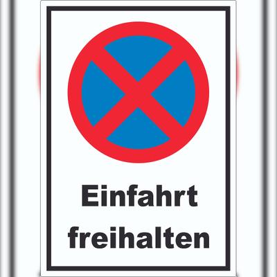 HB-Druck Parken verboten Einfahrt freihalten Aufkleber A3 (297x420mm)