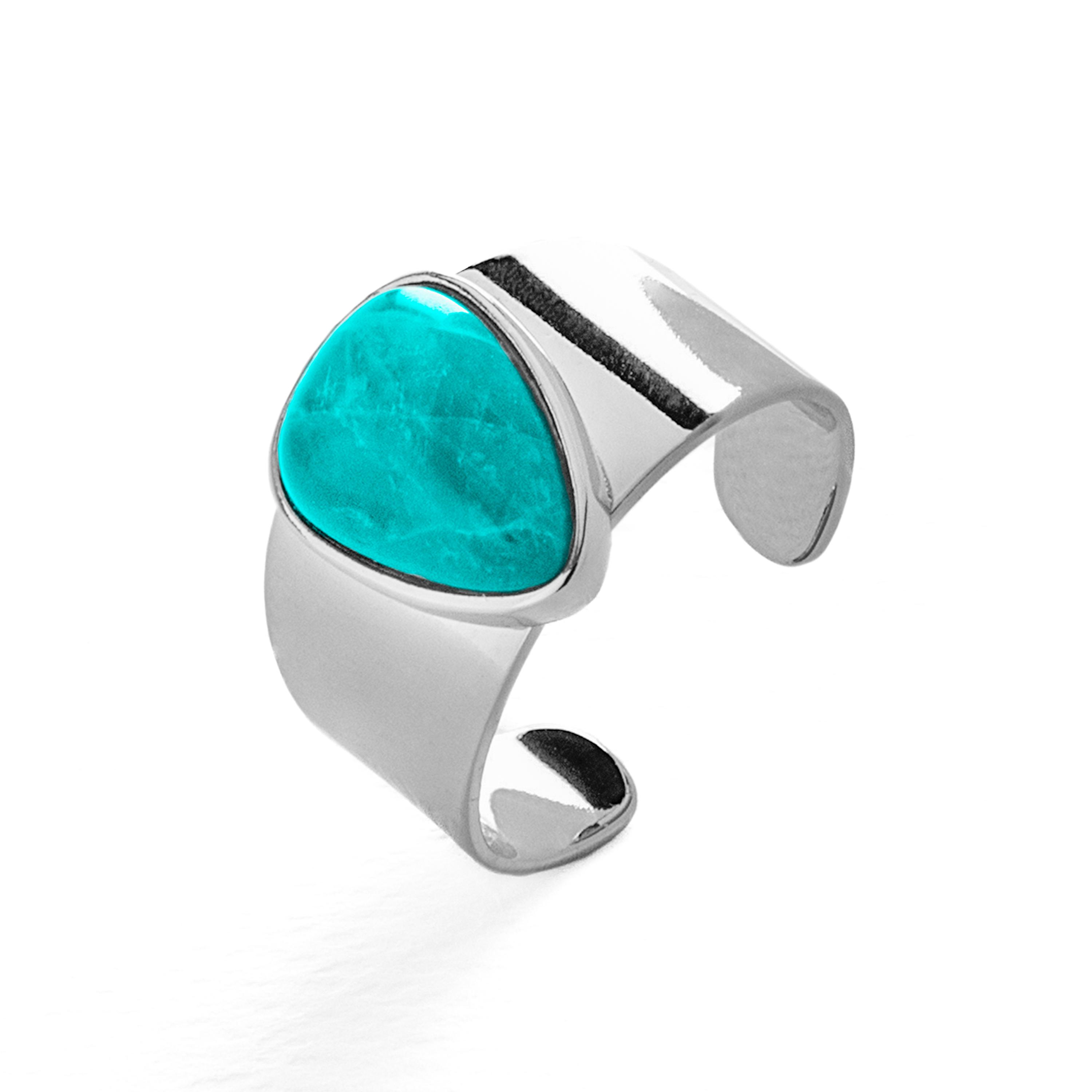 Luxenter sheak agaat blauwe ring