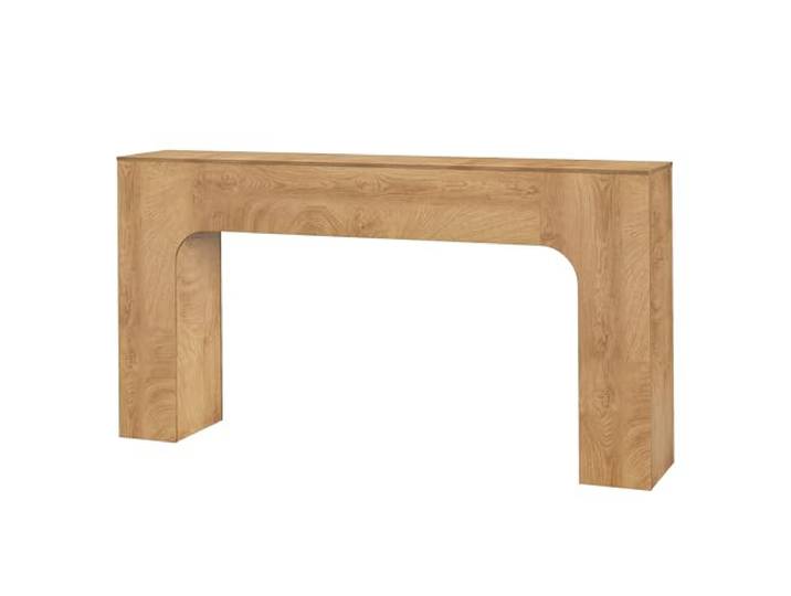 LuxFocus Schmaler Konsolentisch 160 cm Massivholz Eiche Rustikaler Wohnzimmertisch aus Eichenholz mit natürlicher Optik für vielseitige Einrichtung und Dekoration