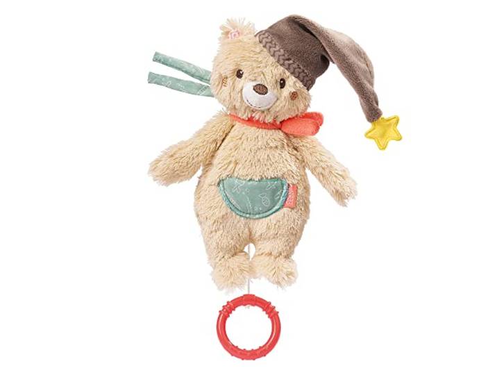 Fehn Mini-Spieluhr Bär Bruno – Kuscheltier & Einschlafhilfe für Babys