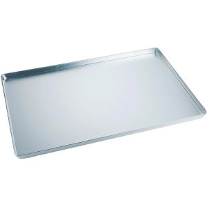 Contacto Backblech 4718/600 Auslageblech silber, aus Aluminium, 60 x 40 cm, Rand 2 cm hoch