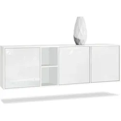 SIDEBOARD Cuba Türen in Weiß Hochglanz
