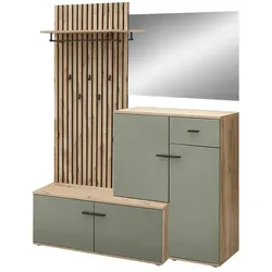 Kompaktgarderobe  Rovereto , grün , Maße (cm): B: 148 H: 199 T: 38.0
