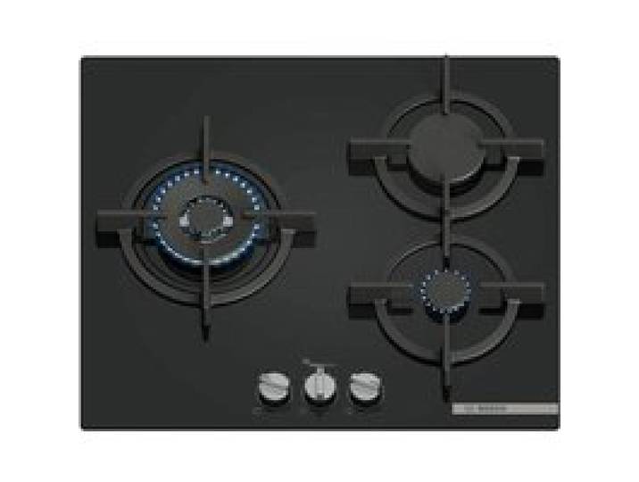 Plaque de Cuisson à Gaz Bosch Série 6 3 Zones 8000W Noir - PPC6A6I10