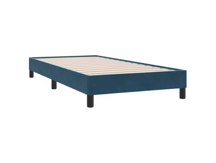 PUGYNBK Bettgestell aus Samt, Dunkelblau, 80 x 220 cm Lattenrost, stabile Füße, ohne Matratze, für Schlafzimmer