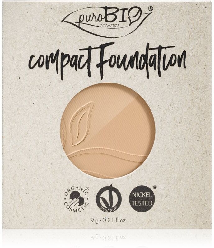 puroBIO Cosmetics Compact Foundation compact powder foundation refill SPF 10 shade 02 9 g