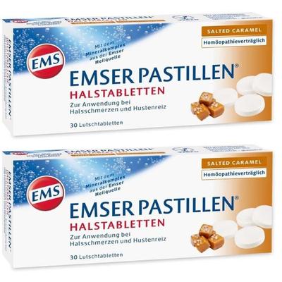 Emser Pastillen Halstabletten salted Caramel 2x 2x30 St Lutschpastillen