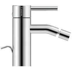 Herzbach DEEP Bidet-Einlochbatterie 18.023360.1.01 mit Zug-Ablaufgarnitur Chrom