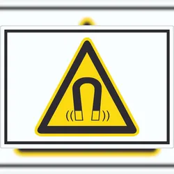 HB-Druck Achtung Magnetisches Feld Symbol Aufkleber A2 (420x594mm)