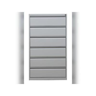 PROREGAL Karteischrank Mare| 6 Schubladen | HxBxT 132x53x62 cm | Grau