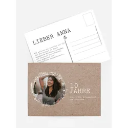 Jubiläumskarten selbst gestalten mit Spruch und Fotos im Onlinedesigner bei Meine-Kartenmanufaktur.de