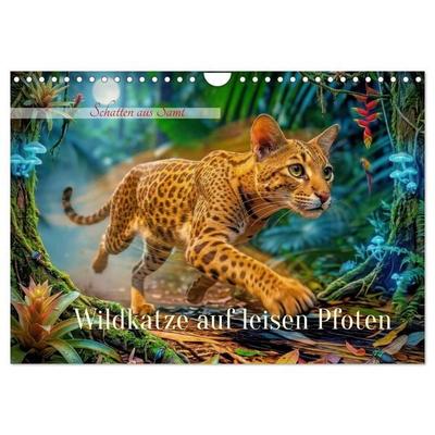 Wildkatze auf leisen Pfoten (Wandkalender 2027 DIN A4 quer), CALVENDO Monatskalender