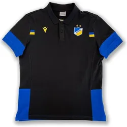 Macron, Herren, Fussballtrikot, polo-shirt piquet apoel nicosie vapor travel 2023/24 (M), Schwarz