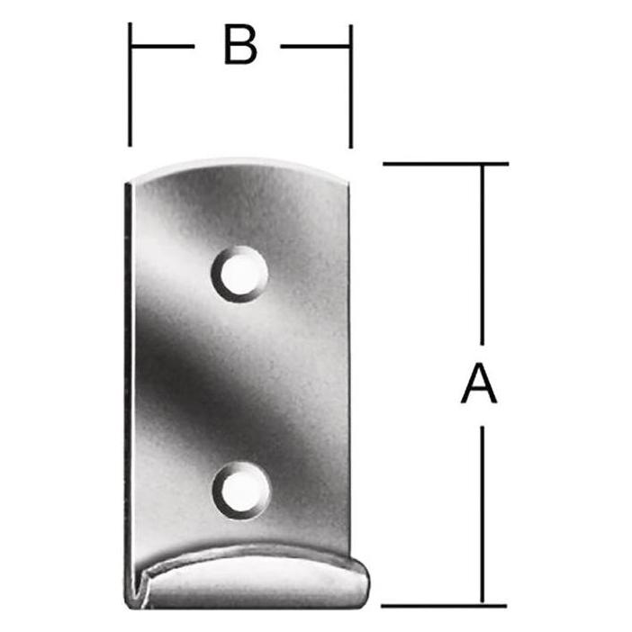 Vormann Schliesshaken Länge 44 Breite 18 Stärke 2 mm Edelstahl gerade (10008018)