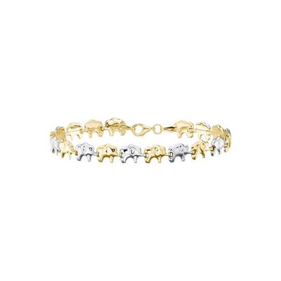 Armband FIRETTI "Schmuck Geschenk Gold 333 Armschmuck Armkette Goldarmband Elefant", gold (gelbgoldfarben, weißgoldfarben), Armbänder, Damen, 19cm, Gelbgold 333, Armband