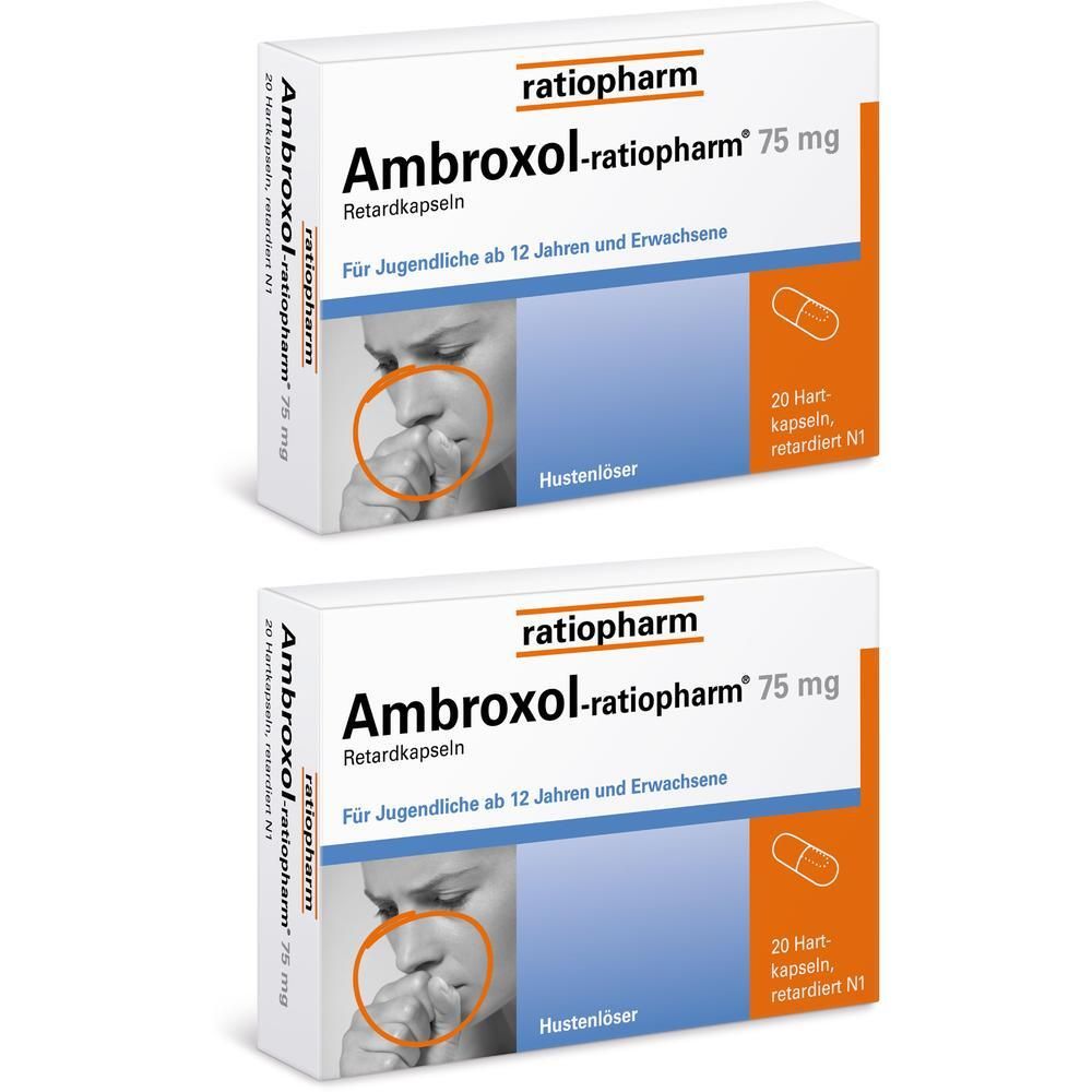 AMBROXOL-ratiopharm 75 mg Hustenlöser Retardkaps. 2x 2x20 St Retard-Kapseln