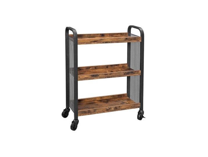 Hansiro Servierwagen Küchenwagen, Braun, 26x85x66 cm, Esszimmer, Servierwagen