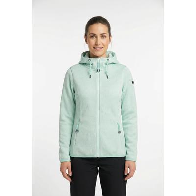 Fleecejacke ICEPEAK "ADRIAN", Damen, Gr. XL, grün (light grün), Obermaterial: 100% Polyester, Jacken Fleecejacke, schnell trocknendes Obermaterial aus Polyester