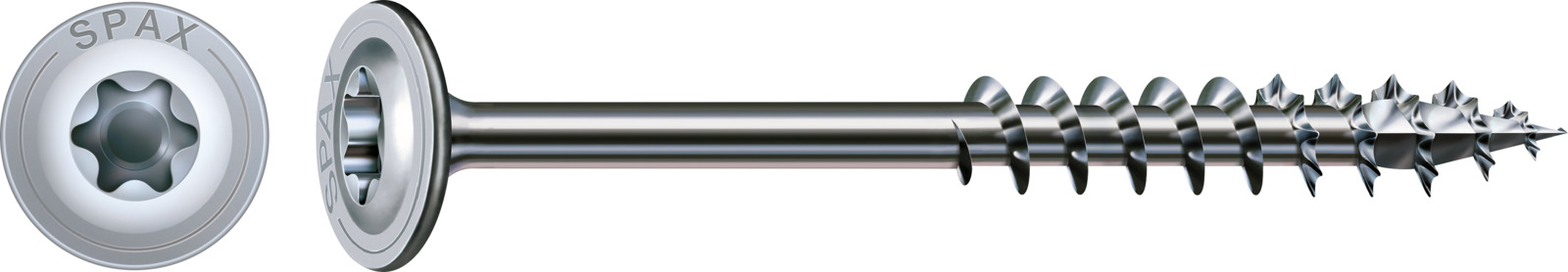 SPAX Holzbauschraube WIROX - Teilgewinde, Tellerkopf, T-STAR plus, 4CUT, WIROX 0251010801405