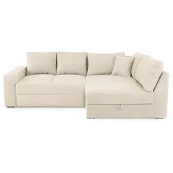 Ecksofa mit Funktion Janis Cord Beige