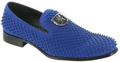 Stacy Adams Sabre - Mens 7.5 Blue Slip On Medium