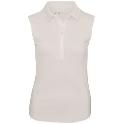Girls Golf Basic Damen Polo ärmellos Sylvia 14500 weiss
