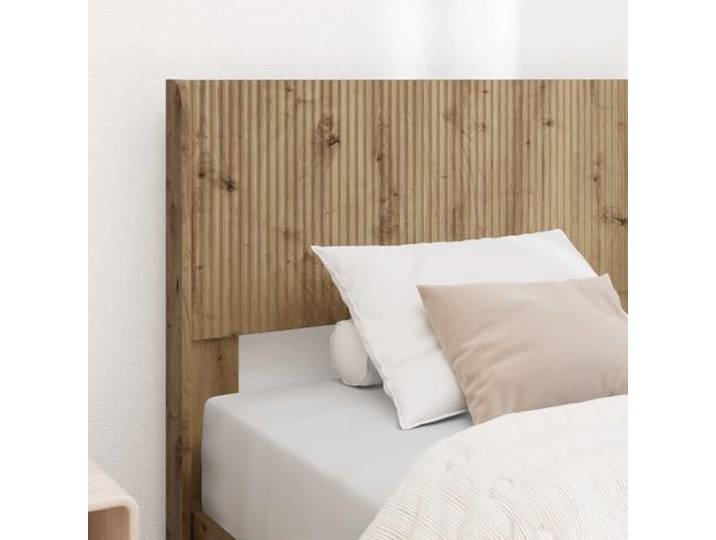 SKTQYQO Boxspringbett 97 x 203 cm Eiche Handwerk Technisches Holz, Latten aus Sperrholz, Tragkraft 140 kg, mit Kopfteil