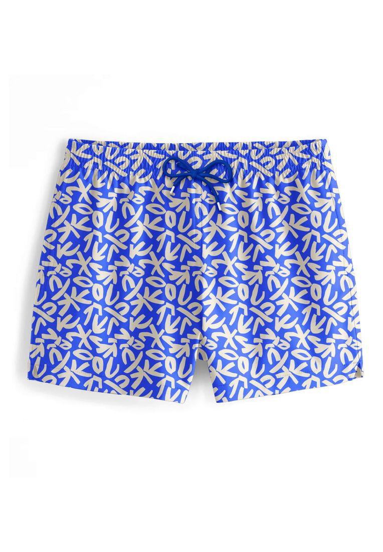 "Blue Geometric" Zwemshorts