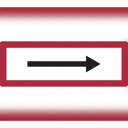 Feuerwehrschild, Richtungspfeil - DIN 4066 - 297x105 mm Folie selbstklebend
