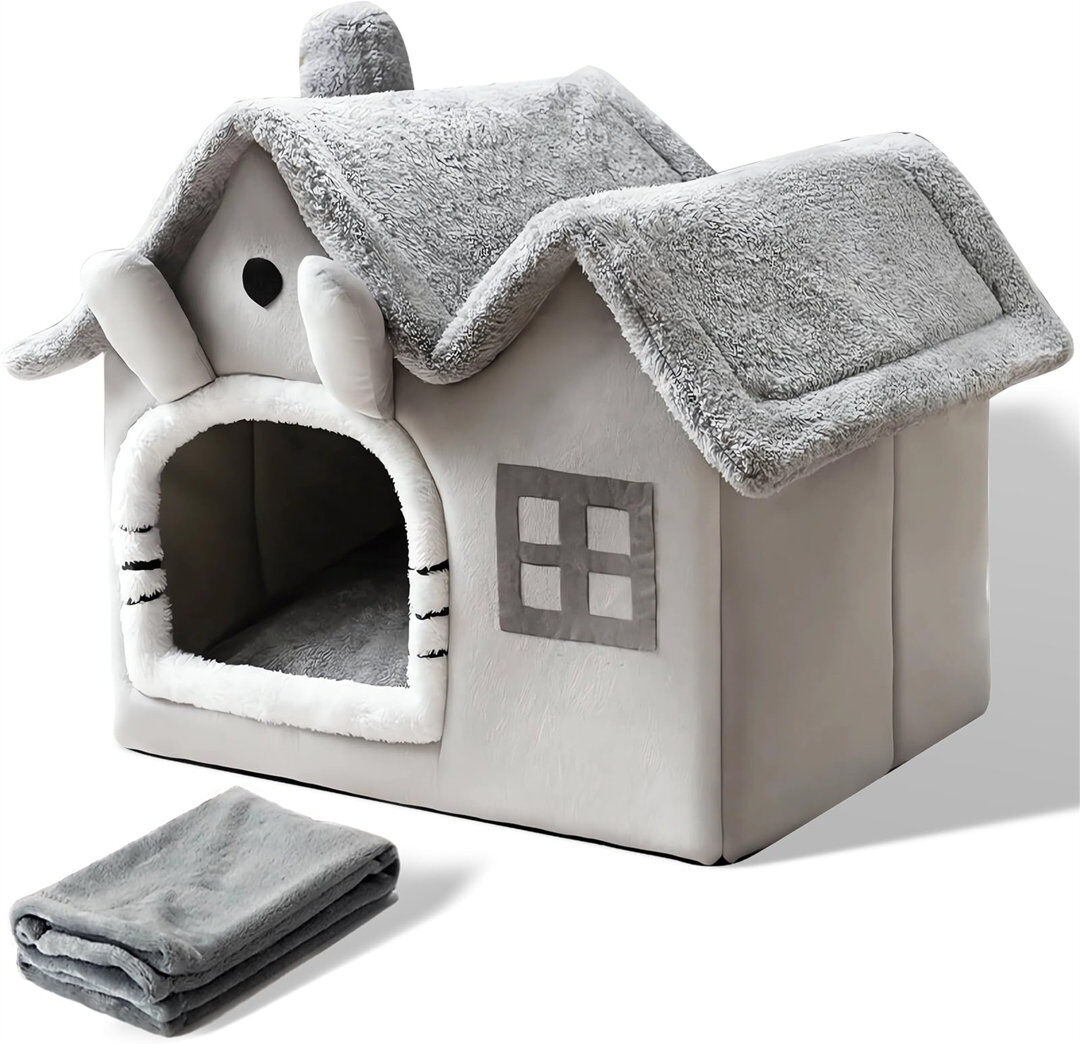 Archie & Oscar Velvet Nest Pet Bed Gray Small (10-20lbs);Extra Small (5-10lbs);Medium (8-12lbs)